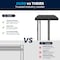 Flash Furniture 18 W, 70.8 L, 29 H, Metal, Plastic, Plastic: Polyethylene Top, Black RB-1872-BK-GG - alternate 2